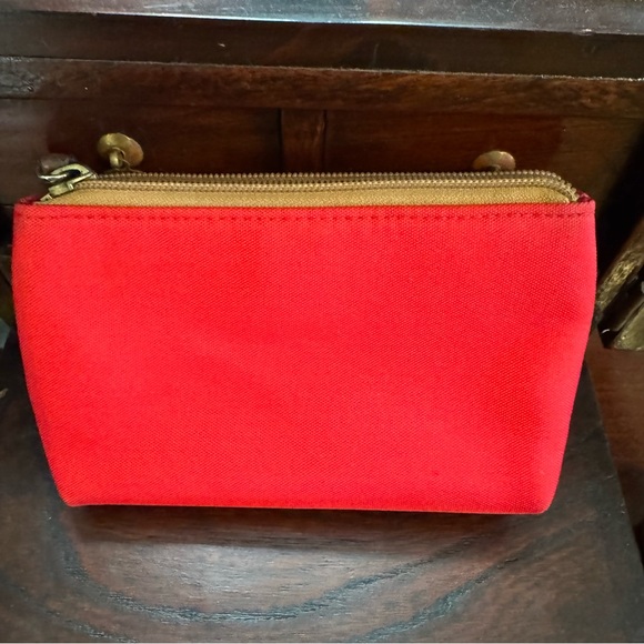 Dooney & Bourke Red Nylon Zip Pouch - Picture 5 of 10